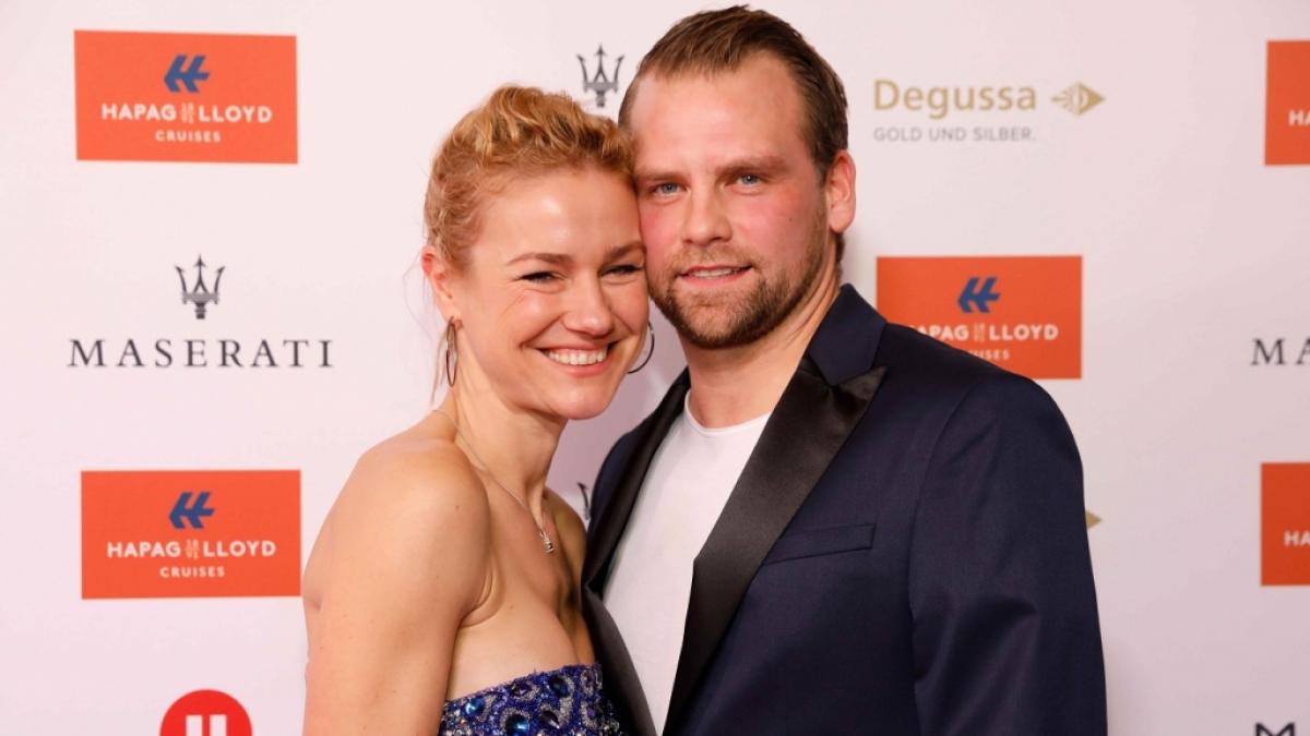 Rhea Harder-Vennewald mit ihrem Mann J&ouml;rg Vennewald beim "Movie meets Media"-Event in Hamburg 2017. (Foto)