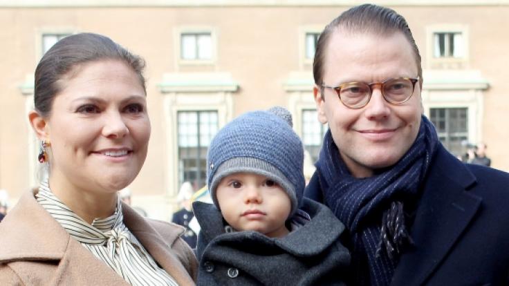 Kronprinzessin Victoria von Schweden mit Ehemann Prinz Daniel und den gemeinsamen Kinder Prinz Oscar und Prinzessin Estelle.