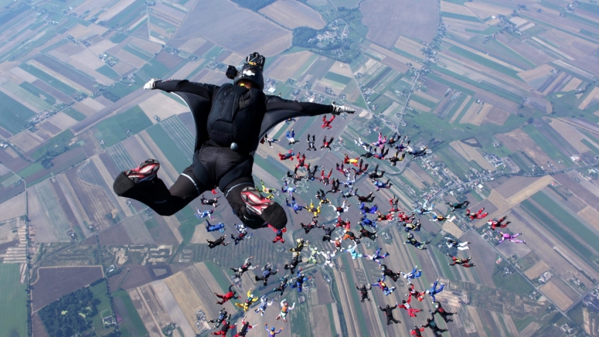 Skydiving-Festival in Polen. (Foto)