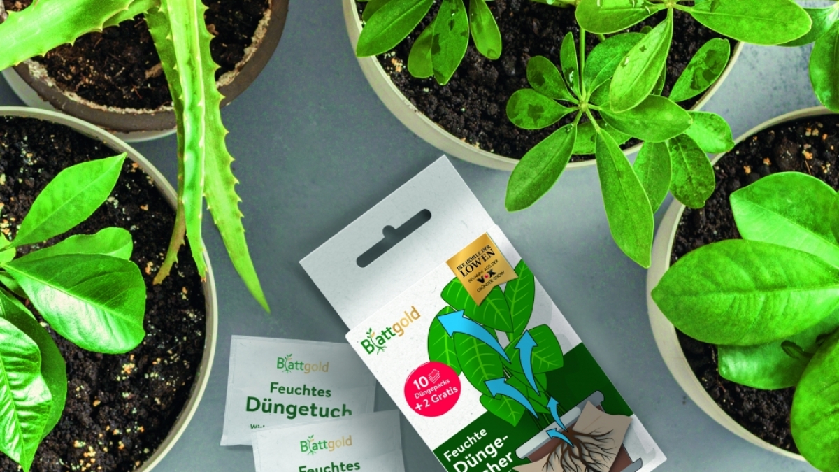 Blattgold D&uuml;nget&uuml;cher sind f&uuml;r alle Pflanzen geeignet. (Foto)
