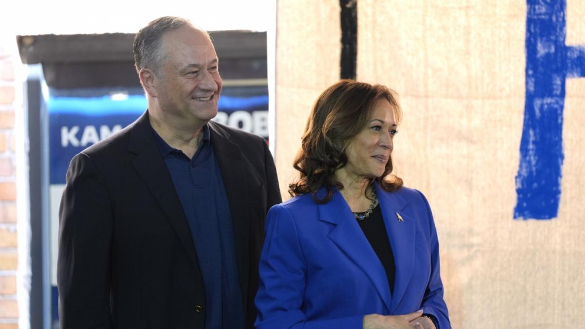 Doug Emhoff und Kamala Harris. (Foto)