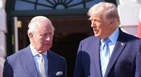 Donald Trump (r.) leistete sich beim Staatsbesuch von König Charles III. (l.) einen Fauxpas.