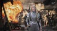 Mordydd Clark ist in ihrer Rolle als Galadriel kaum wiederzuerkennen.