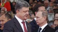 Petro Poroshenko und Wladimir Putin in Ouistreham, Frankreich, im Juni 2014.