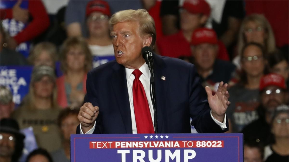 Eine 13 Meter gro&szlig;e Donald-Trump-Statue sorgte am Montag im US-Bundesstaat Nevada f&uuml;r Aufsehen. (Foto)