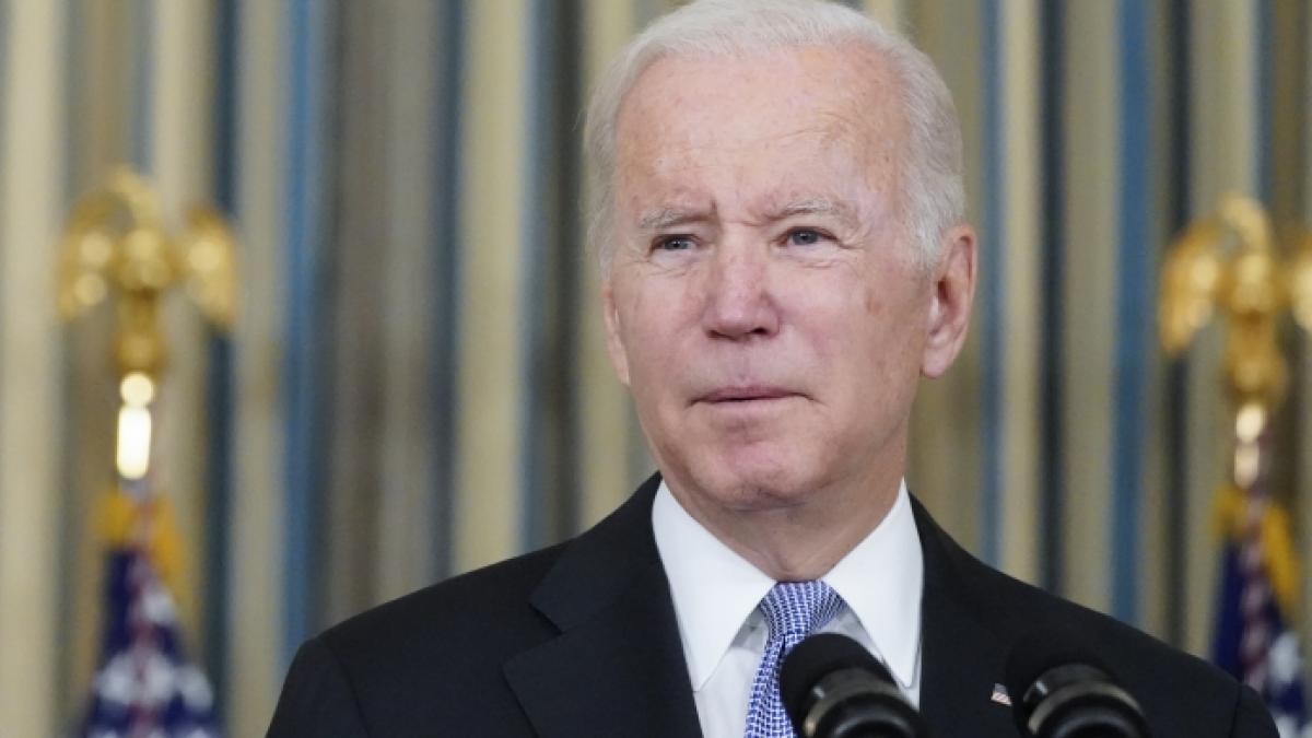Joe Biden hat sich mit dem Teleprompter verhaspelt. (Foto)