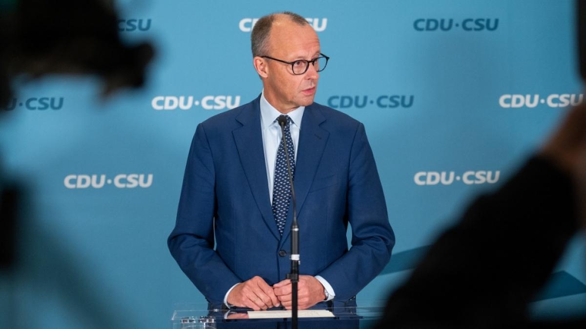 Friedrich Merz (CDU) spricht auf einer Pressekonferenz im Bundestag (Archivbild). (Foto)
