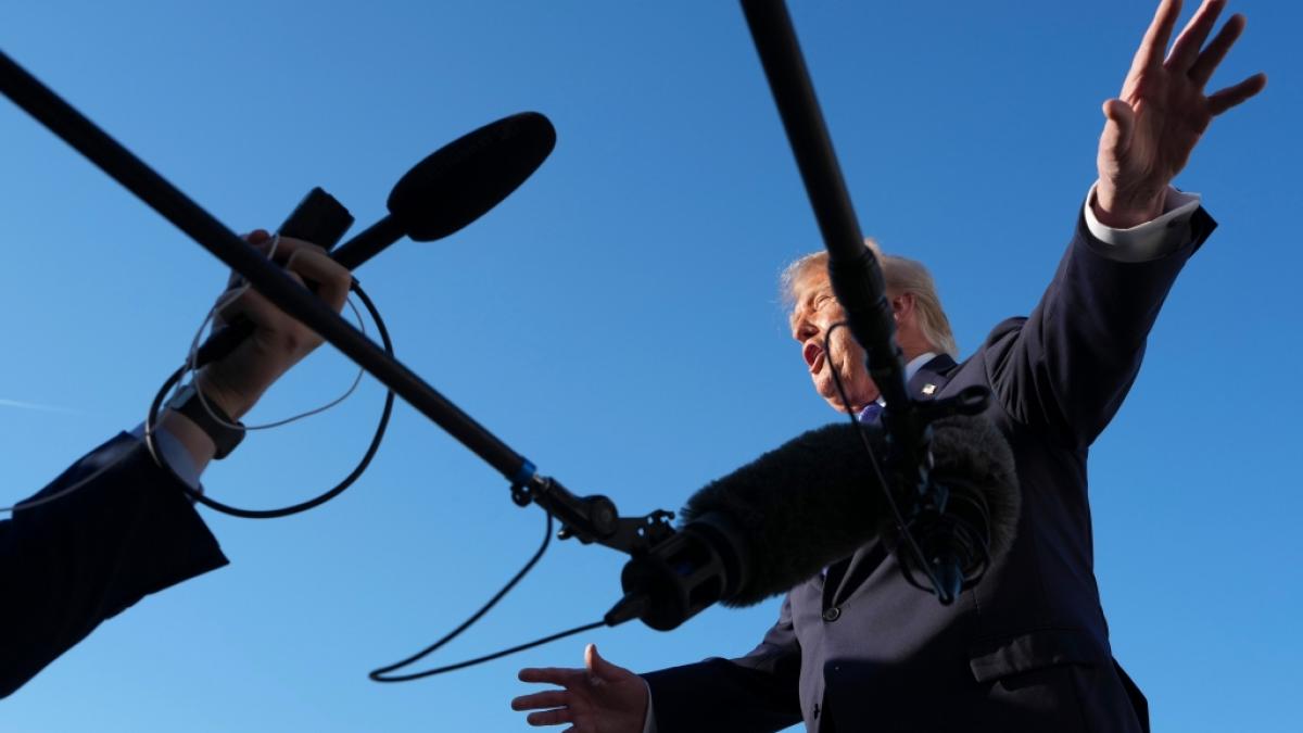 Donald Trump gefiel die Frage eines Reuters-Reporters zu seinem abgesagten Wahlkampfauftritt in Kansas &uuml;berhaupt nicht. (Foto)