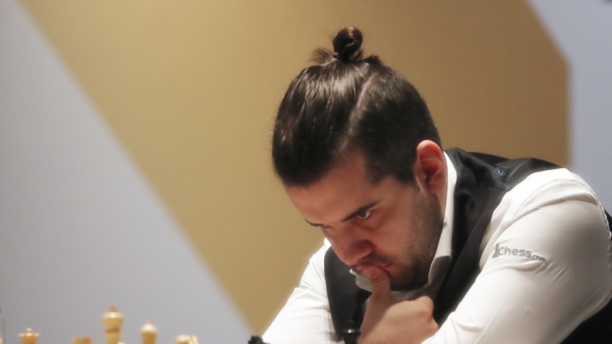 Jan Nepomnjaschtschi k&auml;mpft um den Sieg bei der Schach-WM 2023. (Foto)