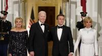Jill Biden, Joe Biden, Emmanuel Macron und Brigitte Macron beim Staatsbankett im Weißen Haus.