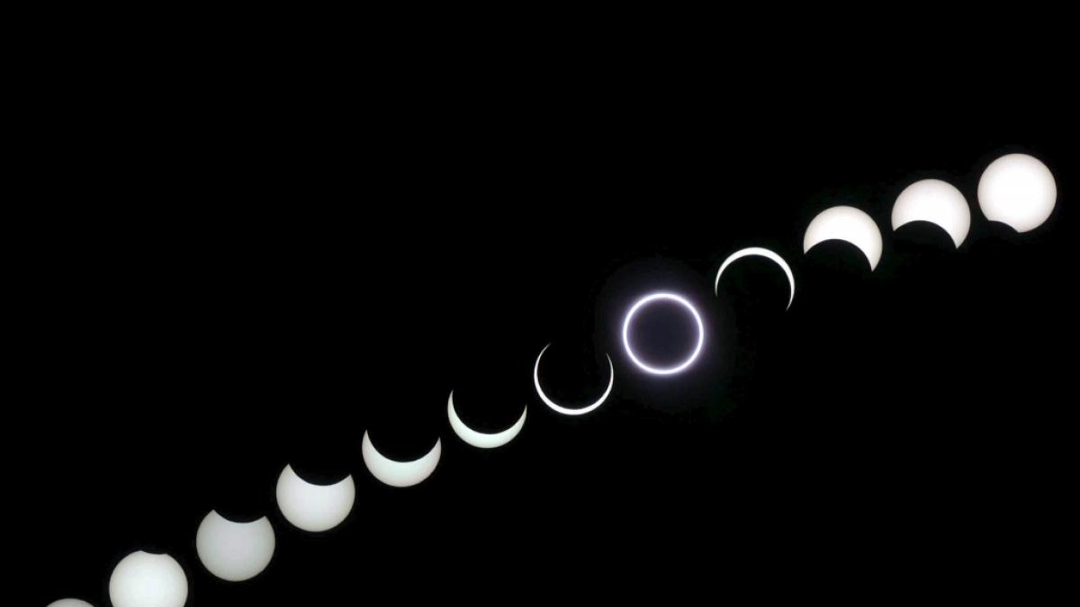Ringf&ouml;rmige Sonnenfinsternis 2005 &uuml;ber Portugal (Foto)