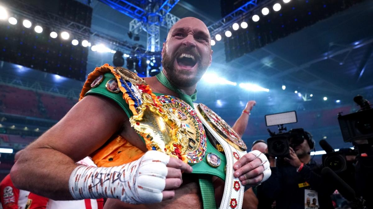 WBC-Weltmeister Tyson Fury (Bild) k&ouml;nnte voraussichtlich am 3. Dezember 2022 gegen Anthony Joshua beim "Battle of Britain" in den Boxring steigen. (Foto)