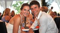 Total verliebt: Thomas Müller mit seiner Ehefrau Lisa.