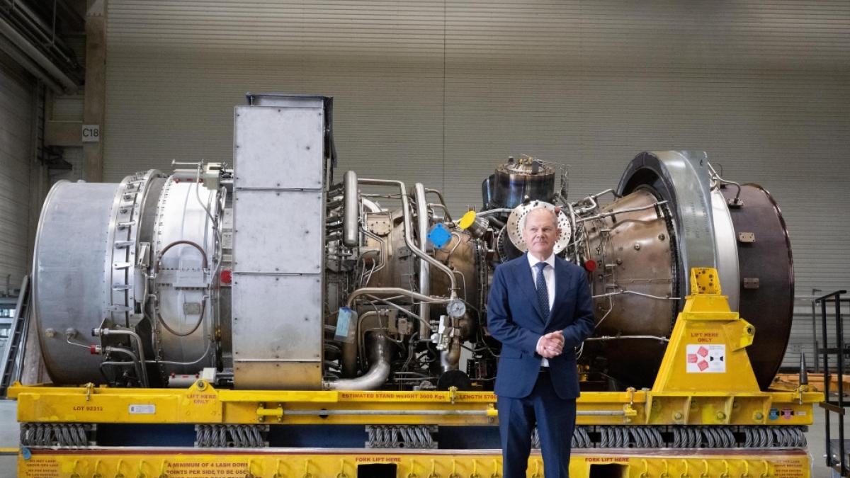 Bundeskanzler Olaf Scholz stellt klar: Die Turbine f&uuml;r Nord Stream 1 ist sehr wohl lieferbar. (Foto)