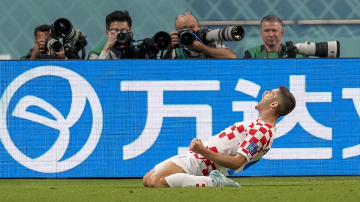 Kroatiens Andrej Kramaric jubelt nach seinem 2:1-Treffer gegen Kanada. (Foto)