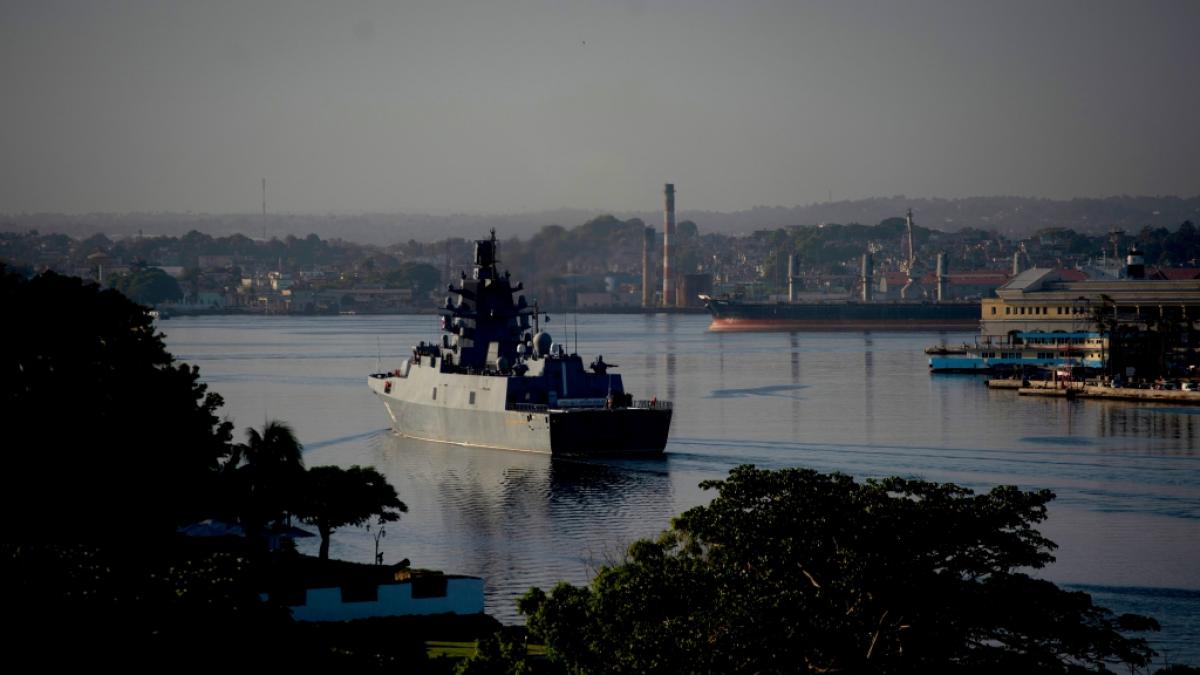 Die Aufnahme zeigt ein russisches Marineschiff in Kuba. Berichten zufolge hat Kreml-Chef Putin seine Flotte in die Karibik entsant. (Foto)
