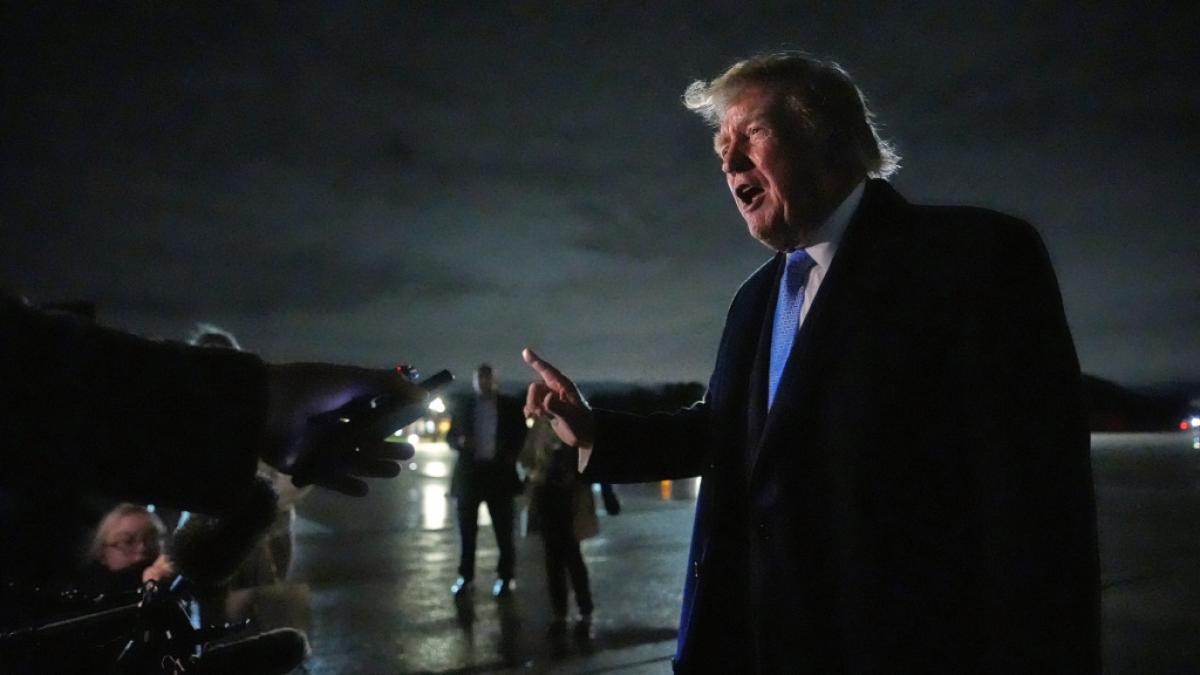 Donald Trump sprach mit Reportern auf der Joint Base Andrews &uuml;ber das Treffen mit Chinas Pr&auml;sident Xi Jinping. (Foto)