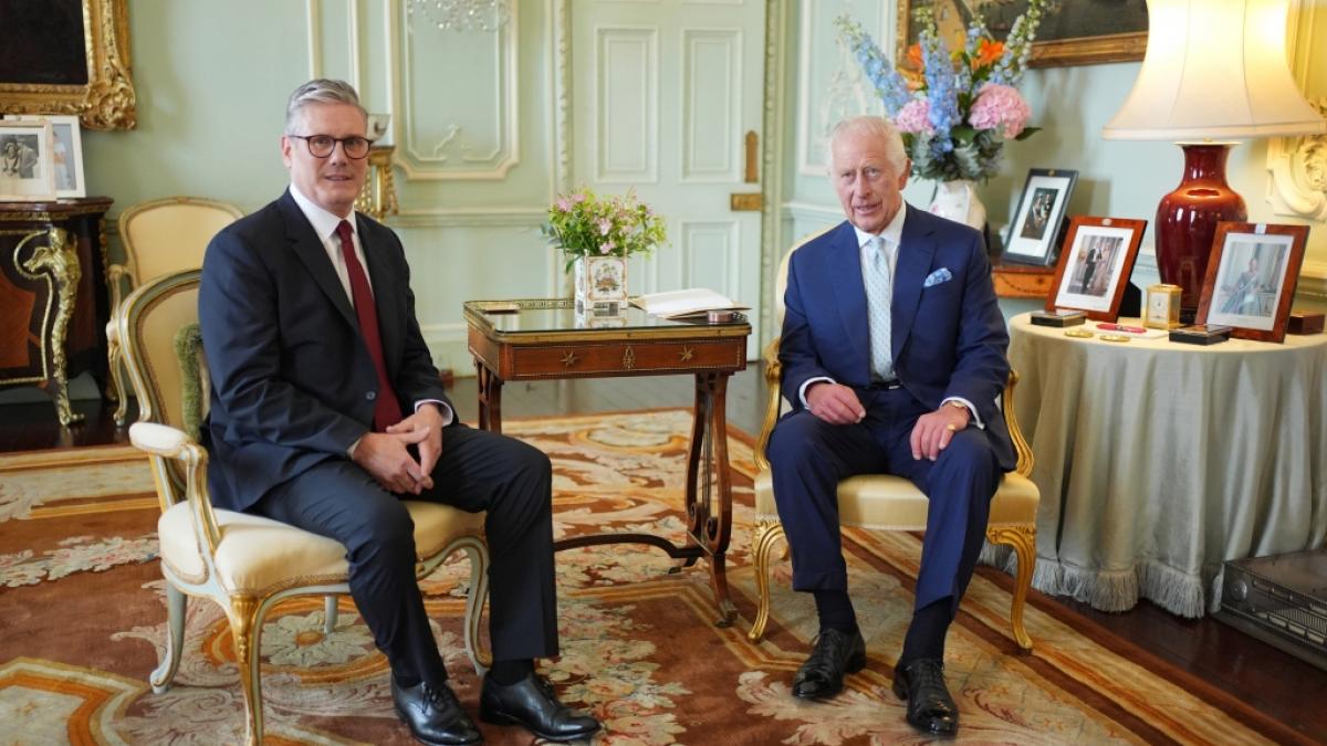 Nach den Neuwahlen ist Gro&szlig;britannien ist Sir Keir Starmer von der Labour-Partei von K&ouml;nig Charles III. am 5. Juli 2024 mit der Bildung einer neuen Regierung beauftragt worden. (Foto)