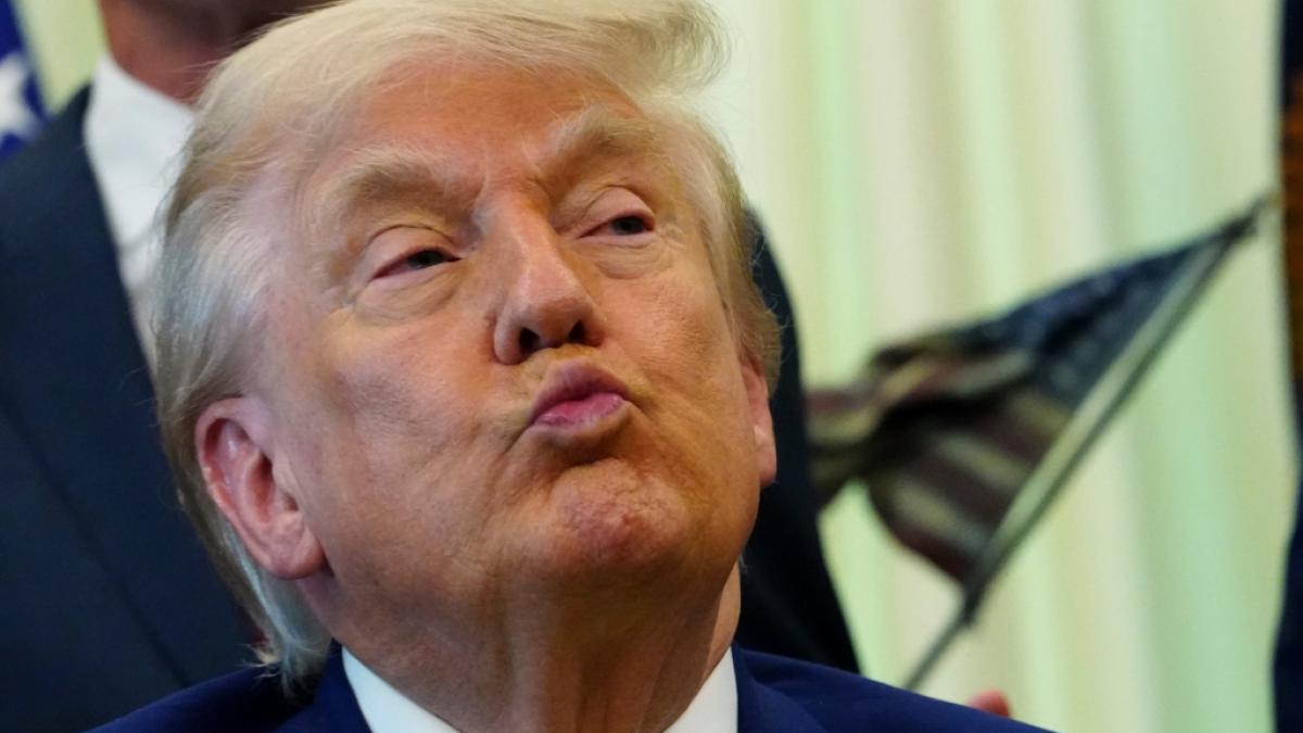 Donald Trump in der Zwickm&uuml;hle: Wird der US-Pr&auml;sident sein Veto gegen die Ukraine-Hilfen einlegen und sich damit gegen zahlreiche republikanische Parteikollegen stellen? (Foto)