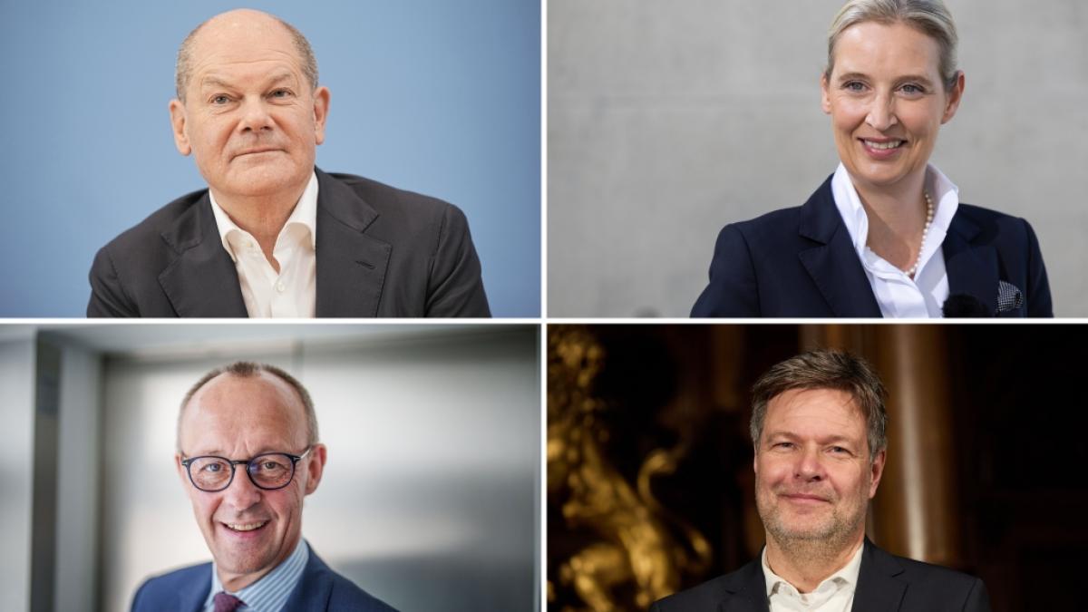 Deutschland hat die Wahl: Am 23. Februar entscheidet sich bei der Bundestagswahl, ob sich Olaf Scholz (SPD), Alice Weidel (AfD), Friedrich Merz (CDU) oder Robert Habeck (Die Gr&uuml;nen) Chancen auf das Bundeskanzleramt ausmalen kann. (Foto)