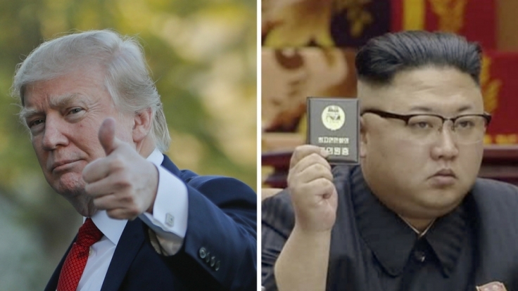 Donald Trump (links) droht Nordkoreas Diktator Kim Jong Un bei Twitter.