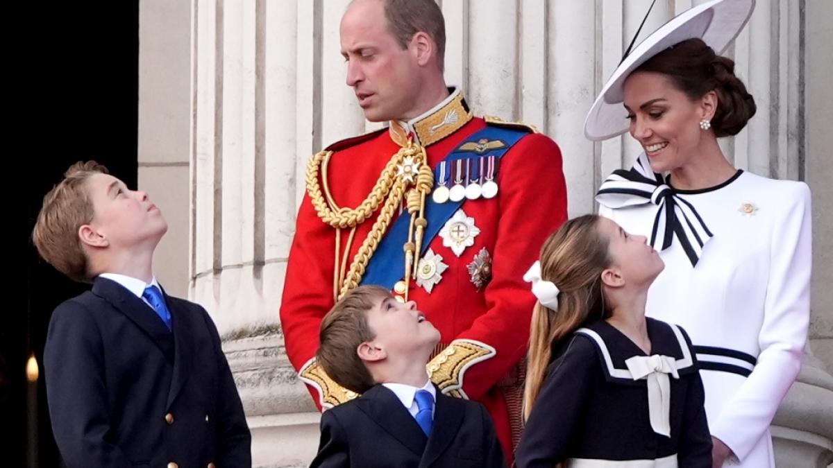 Prinzessin Kate als stolze Mama: Prinz George, Prinz Louis und Prinzessin Charlotte (v.l.n.r.) lassen die Prinzessin von Wales gl&uuml;cklich strahlen. (Foto)