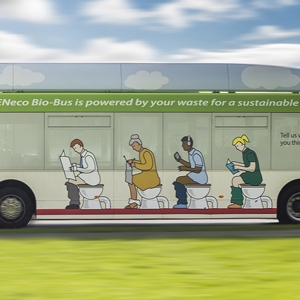 Dieser Bus wird mit Kot betrieben
