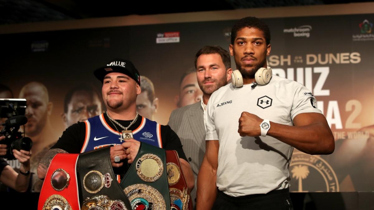 Anthony Joshua gegen Andy Ruiz jr. 2: Ruiz posiert mit den WM-Gürteln (Foto)