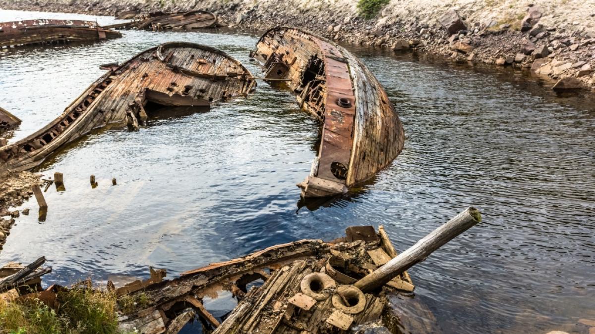 In der Barentsee verrotten unz&auml;hlige Wracks, einige davon extrem gef&auml;hrlich. (Foto)