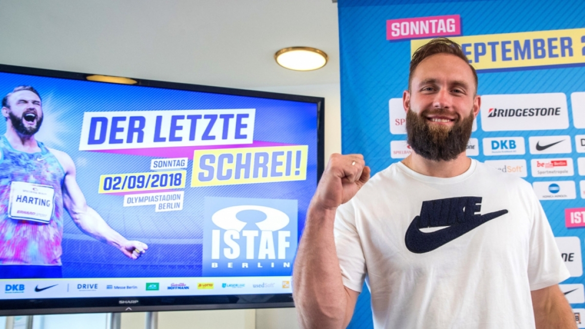 Diskuswerfer Robert Harting will beim 77. ISTAF seinen letzten Schrei - in sportlicher Hinsicht - aussto&szlig;en. (Foto)