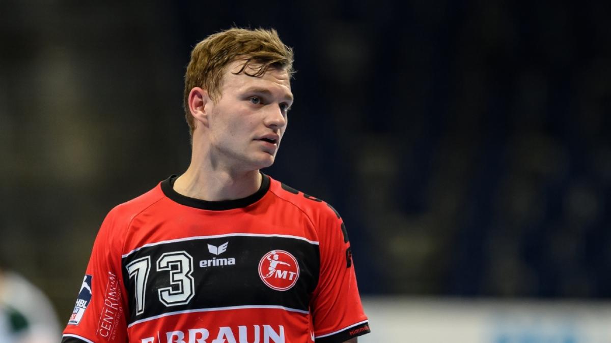 Timo Kastening bei einem Handballspiel. (Foto)