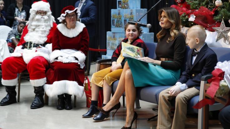 Kam nicht nur gut an: Melania Trump im Kinderkrankenhaus.
