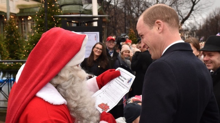 Prinz William hat Georges Wunschzettel beim Weihnachtsmann abgegeben.