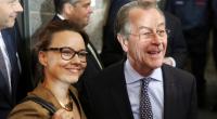 Der ehemalige SPD-Vorsitzende Franz Müntefering mit seiner Frau Michelle Müntefering bei der Karlspreisverleihung 2015.