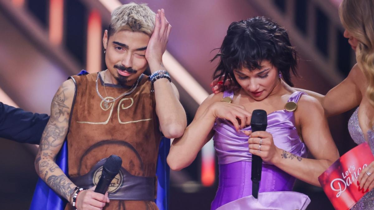 F&uuml;r Comedian Tony Bauer und seine Tanzpartnerin Anastasia Stan endete "Let's Dance" mit einem tr&auml;nenreichen Abschied in Show 9. (Foto)
