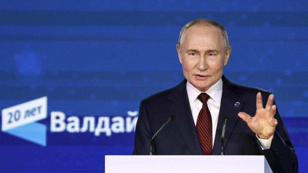 Wladimir Putin bei einer Rede am 7. November 2024. (Foto)