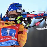 Franziska Preuß wurde Zweite beim Massenstart der Damen.