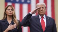 US-Präsident Donald Trump und First Lady Melania Trump nehmen an einer Zeremonie zum 24. Jahrestag der Anschläge vom 11. September im Pentagon teil.
