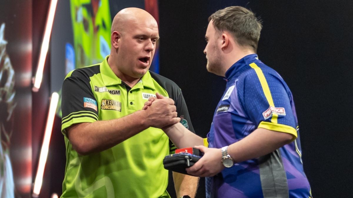 Am 3. Januar 2025 k&auml;mpfen Michael van Gerwen und Luke Littler um dem Weltmeistertitel der Darts-Welt. (Foto)