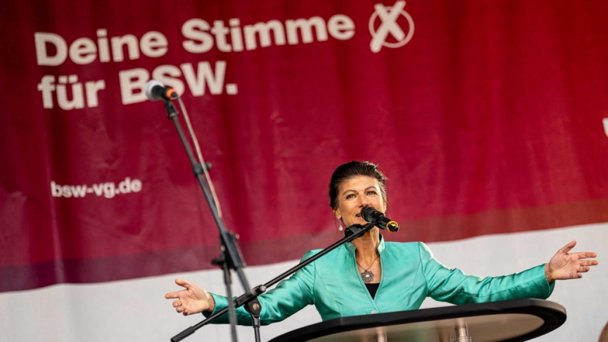 Sahra Wagenknecht kann sich mit ihrer neuen Partei BSW &uuml;ber gute Umfrageergebnisse freuen. (Foto)
