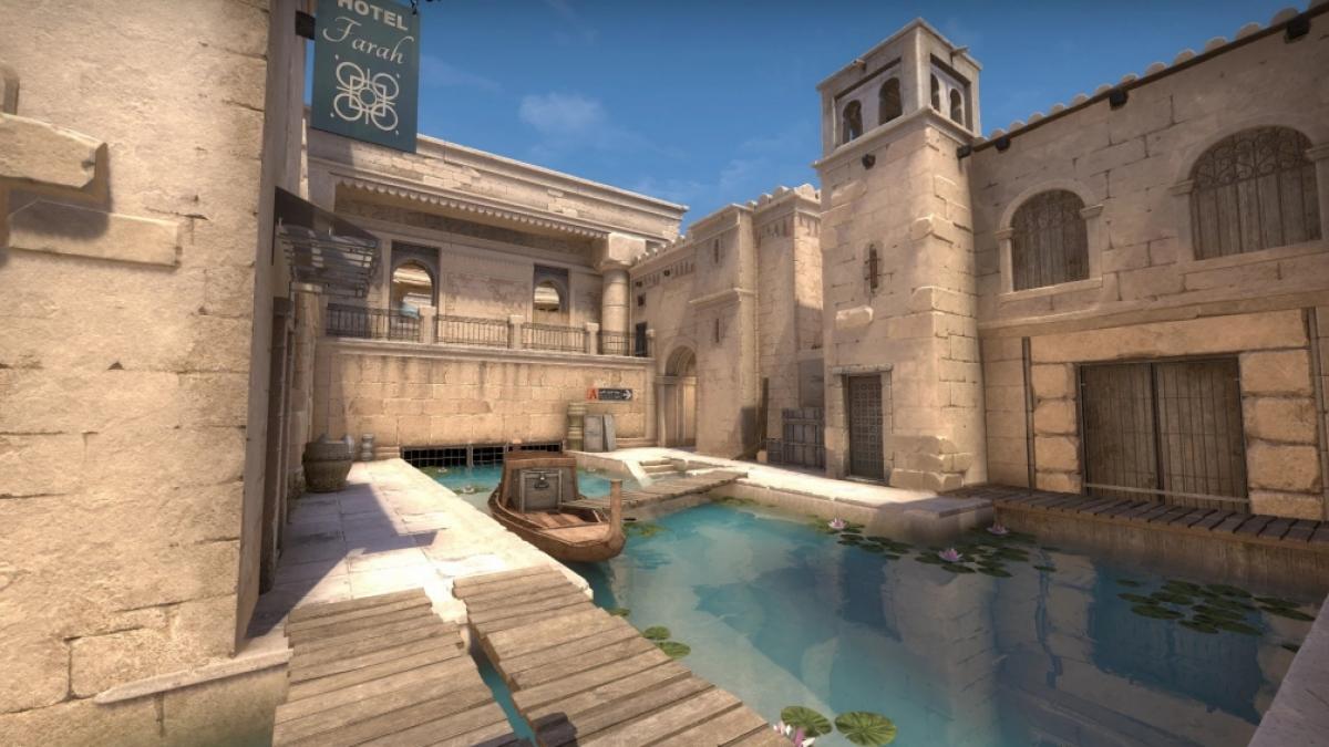 Die CS:GO-Karte Anubis spielt in einem &auml;gyptischen Tempelkomplex und bietet den Spielern so manchen idyllischen Anblick. (Foto)
