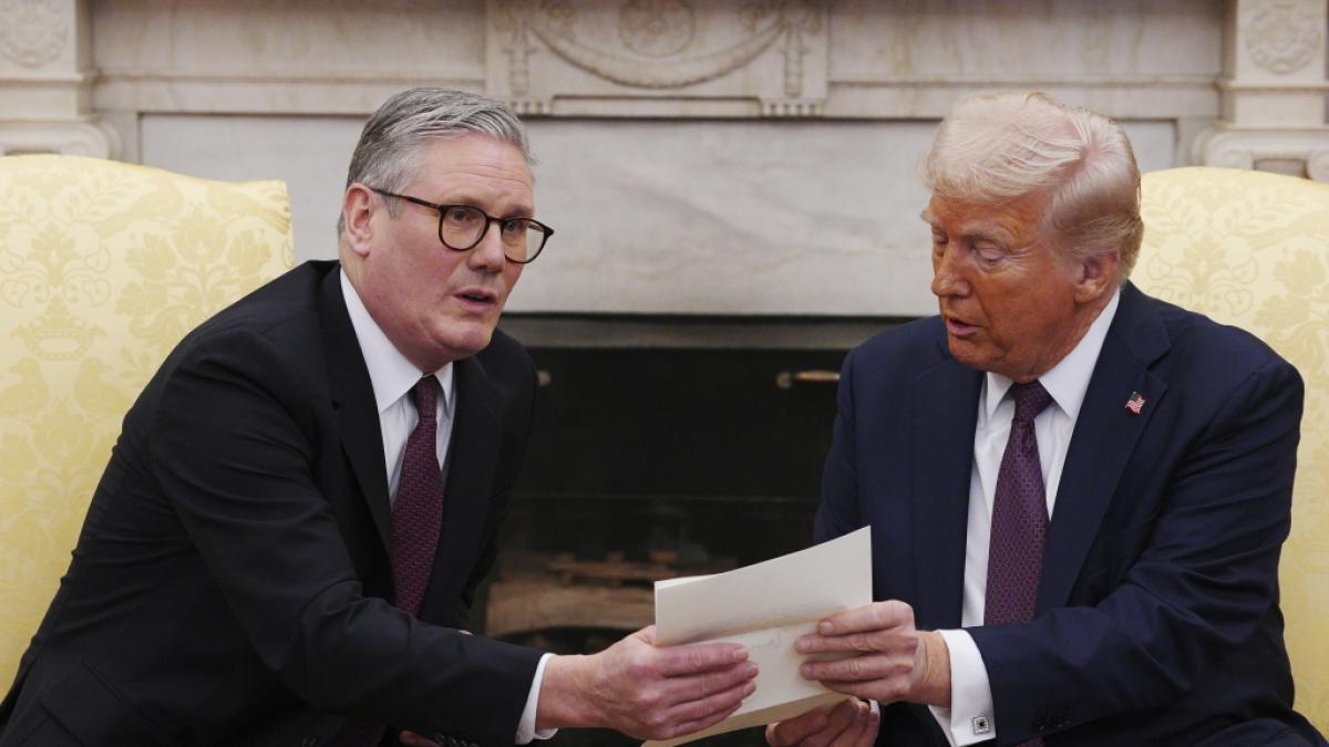 Beim Besuch von Keir Starmer im Wei&szlig;en Haus kam es zu einer bizarren Szene mit Donald Trump. (Foto)