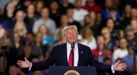 Donald Trump während seiner Rede in Michigan.