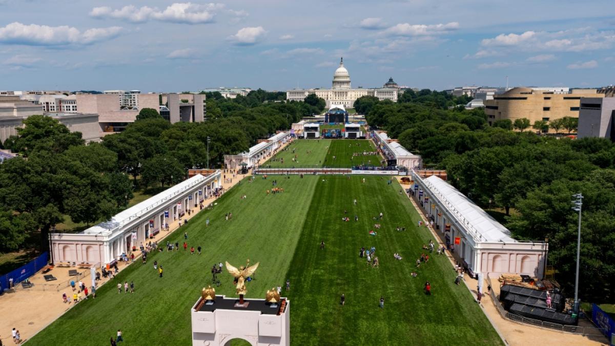 G&auml;hnende Leere statt Menschenmassen auf Trumps Jahrmarkt. (Foto)