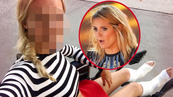 Sich beide Füße bei einem Fotoshooting zu brechen, blieb Heidi Klum bislang zum Glück erspart.