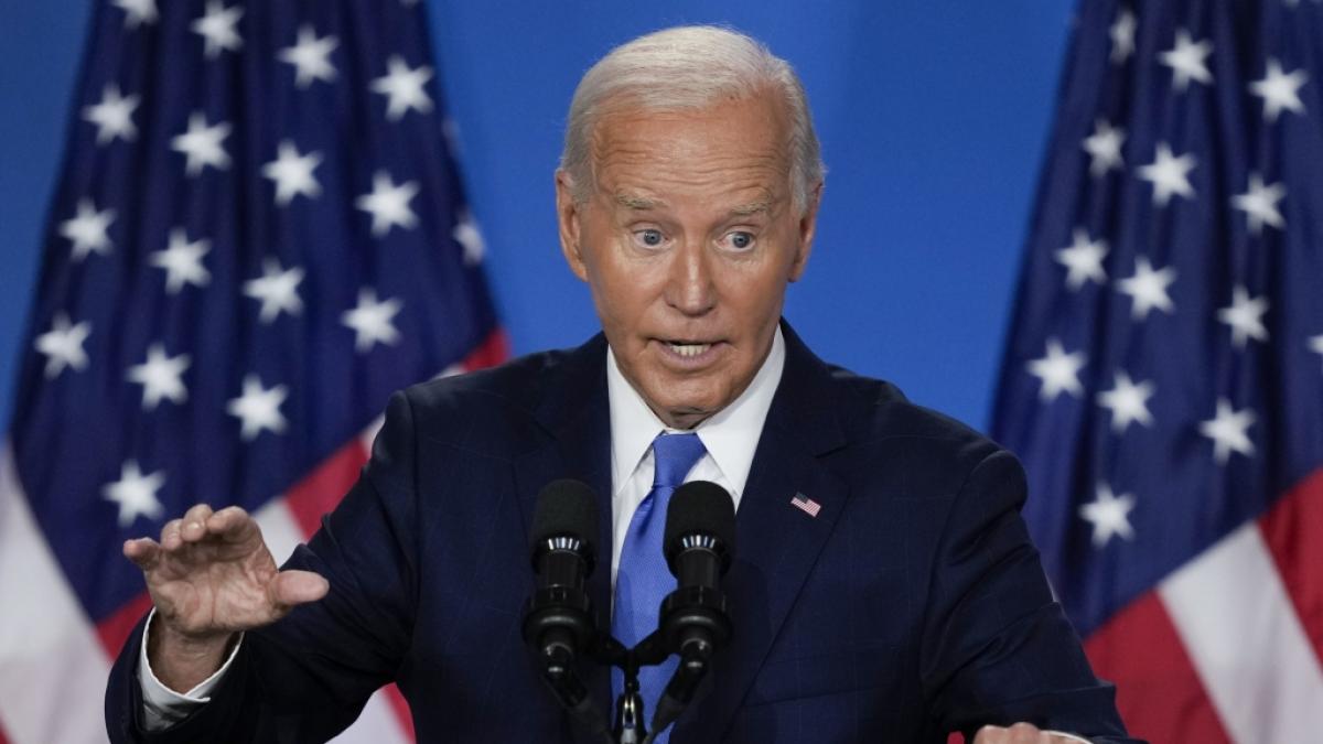 Joe Biden hat sich beim Nato-Gipfel gleich zwei eklatante Patzer geleistert. (Foto)