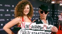 Leila Lowfire mit Filmemacher Klaus Lemke beim Filmfest in München.