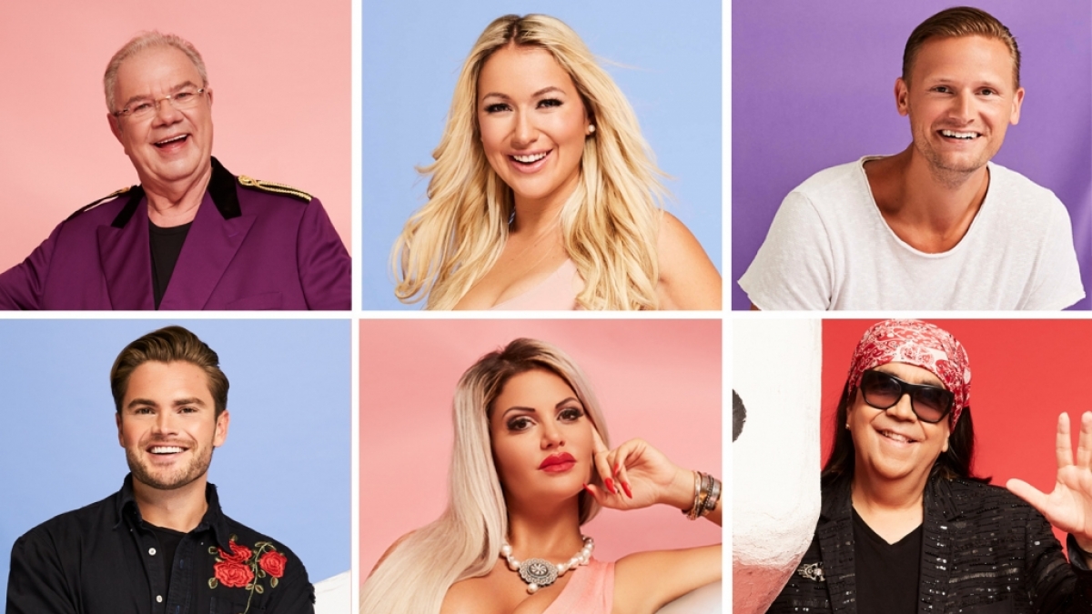 Mike Shiva (unten rechts) geh&ouml;rt neben&nbsp;Heinz F&uuml;rst von Sayn-Wittgenstein,&nbsp;Chethrin Schulze,&nbsp;Pascal Behrenbruch (oben links nach rechts),&nbsp;Johannes Haller und&nbsp;Sophia Vegas (unten von links) zu den PBB-Kandidaten 2018. (Foto)