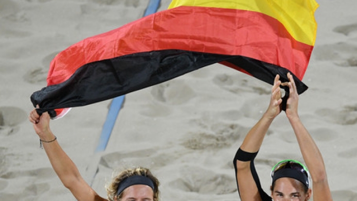 Laura Ludwig und Kira Walkenhorst bei den Olympischen Spielen in Rio de Janeiro (Brasilien).