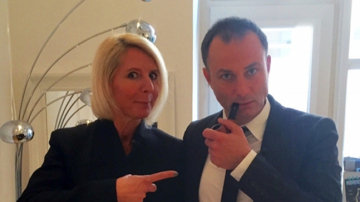 Maklerin Anke Dietz Makler Christian Petri.